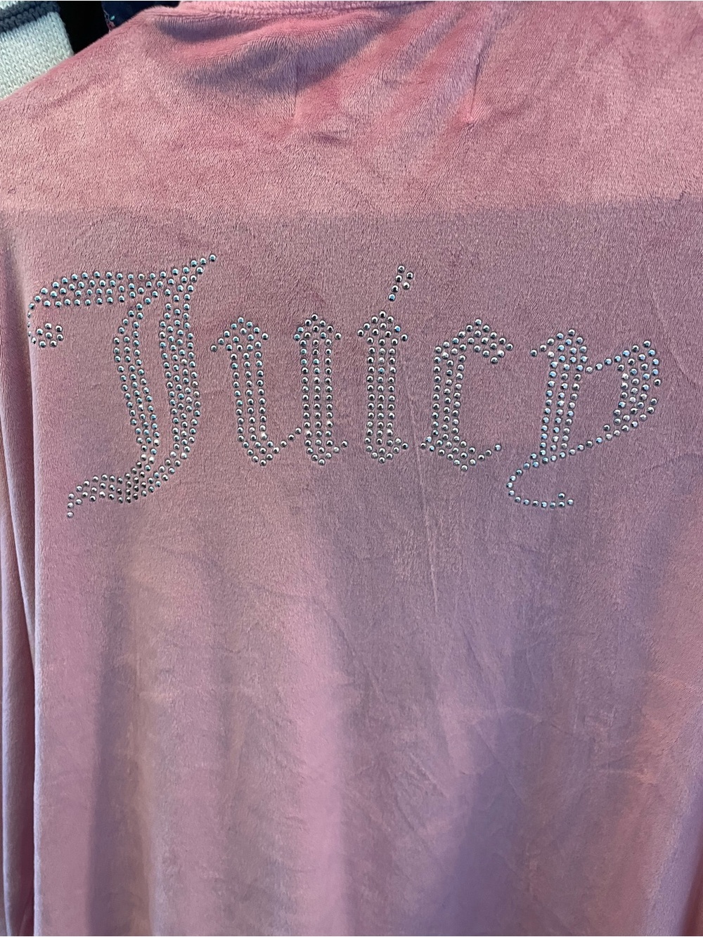 Juicy Couture Mauve Velour Rhinestone Logo robe